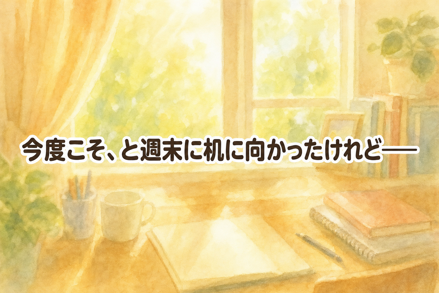 今度こそ、と週末に机に向かったけれど——